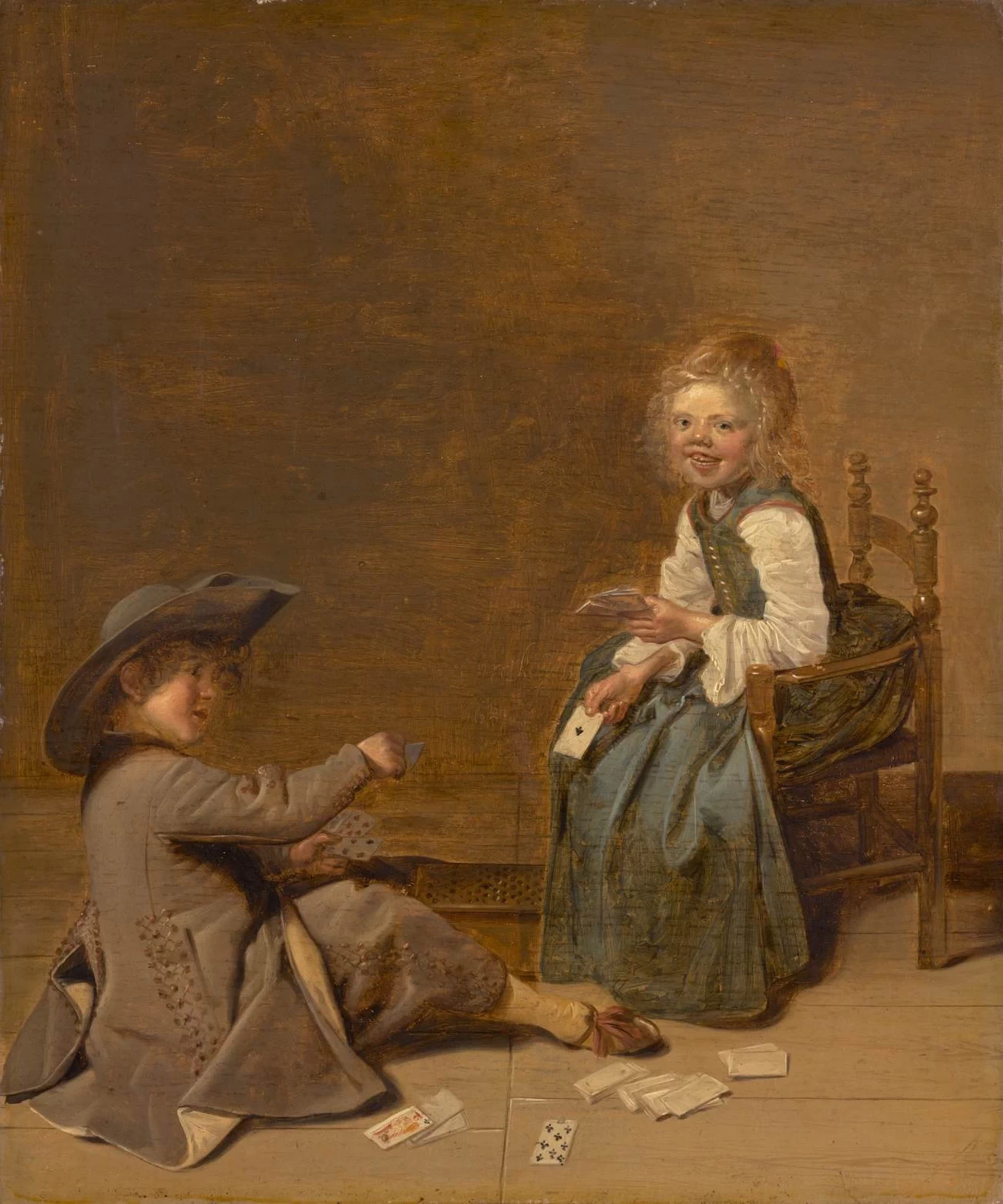 Bambini che giocano a carte - The Clark Art Institute, Williamstown